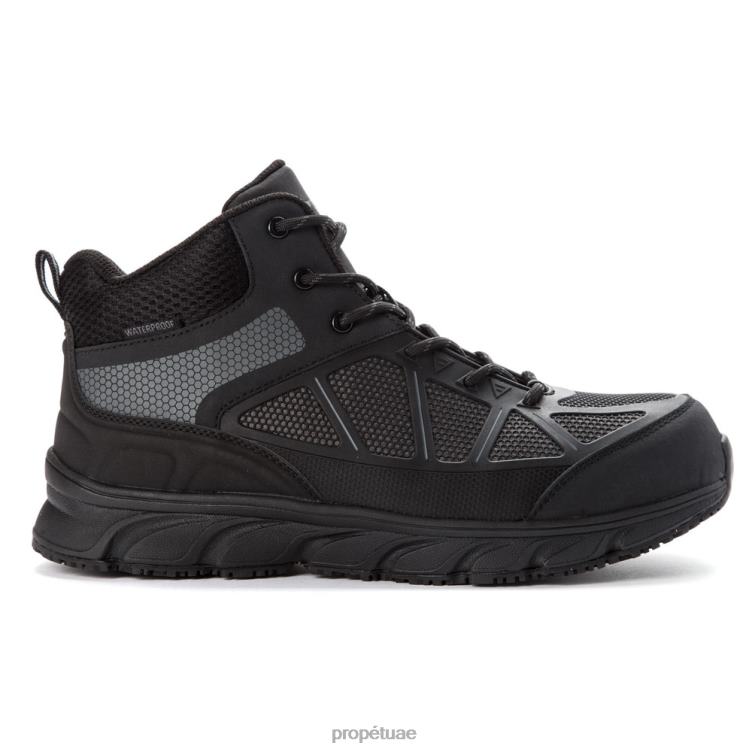 أنيق سيلي مرحبا رجال Propet أسود رمادي غامق J6T8N29