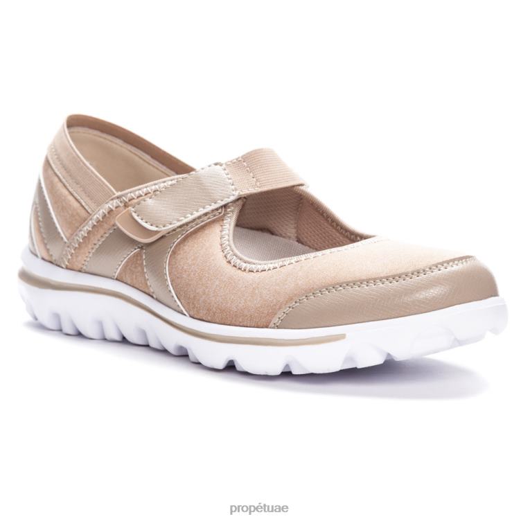 نشيط أونالي نحيف Propet كل أسود ناعم / بيج J6T8N95